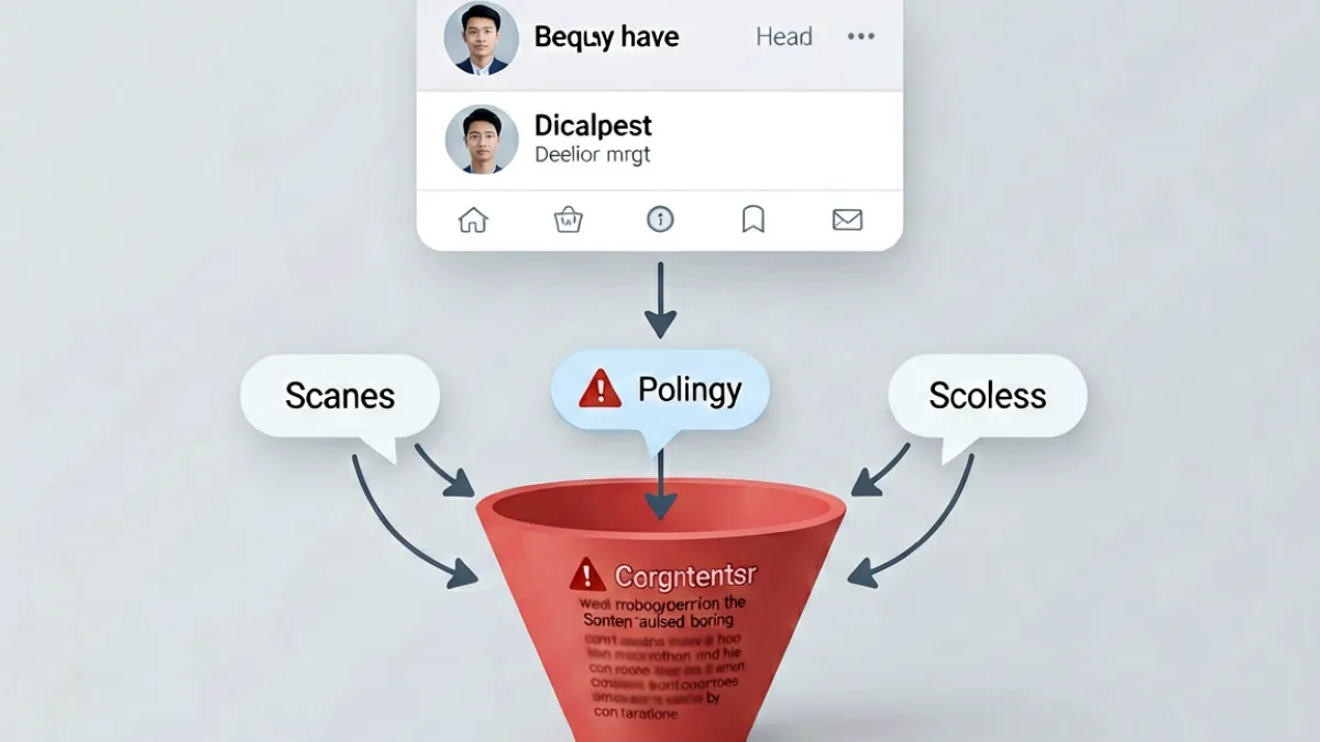 小黄书 - 内容传播链条示意图，显示合规账号通过私信引流到违规内容的双层结构运作流程